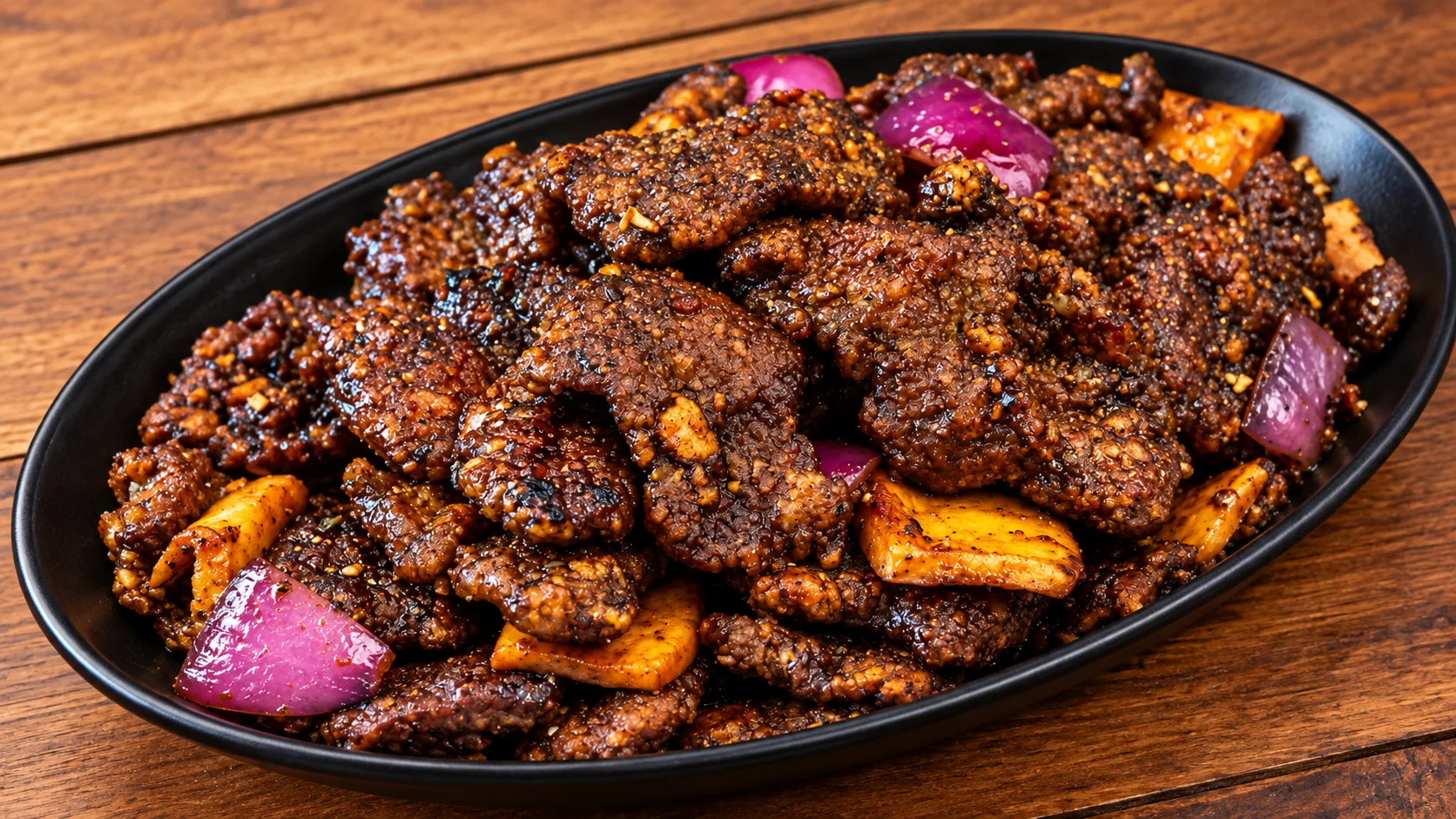 Black Pepper Kingdom Beef Roast at MC's Curry in Winnipeg, MB