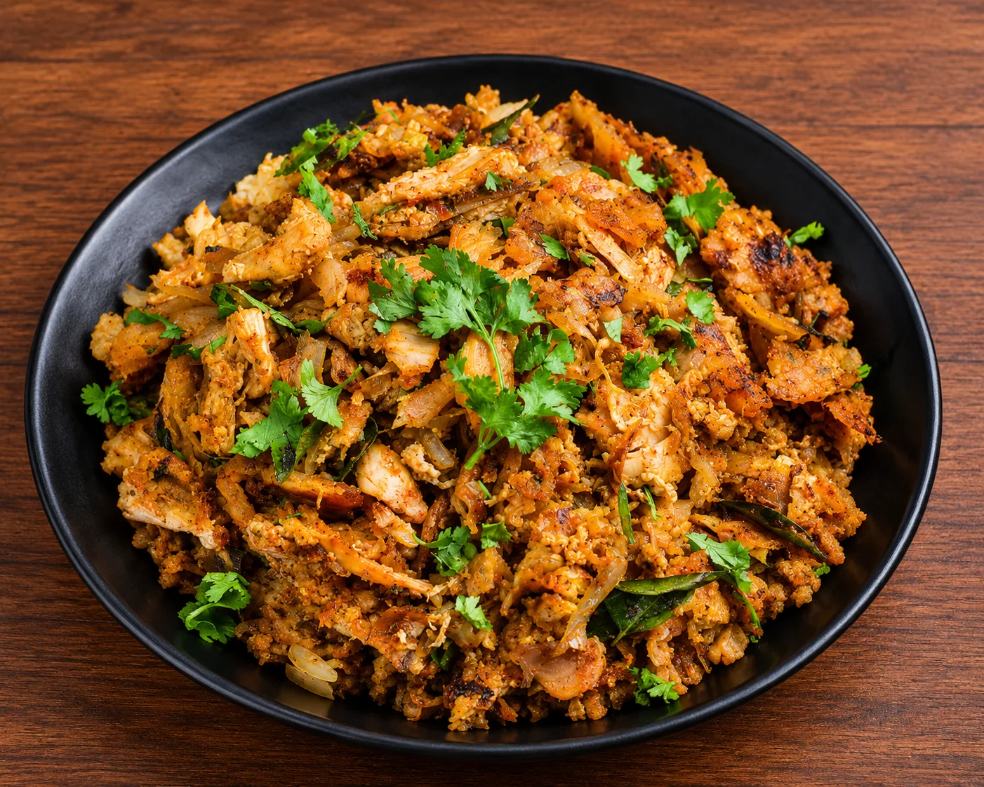 Chicken Kothu Parotta at MC's Curry in Winnipeg, MB